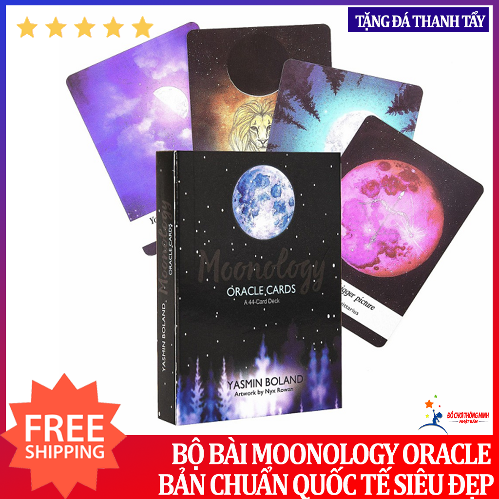 Bộ bài bói moonology oracle cards: a 44-card deck tarot cao cấp bản đẹp