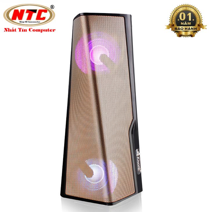 Loa bluetooth Kisonli Q8S led kiểu soắn cực đẹp - hỗ trợ kết nối cùng lúc 2 loa - Hãng phân phối chính thức - Nhất Tín Computer