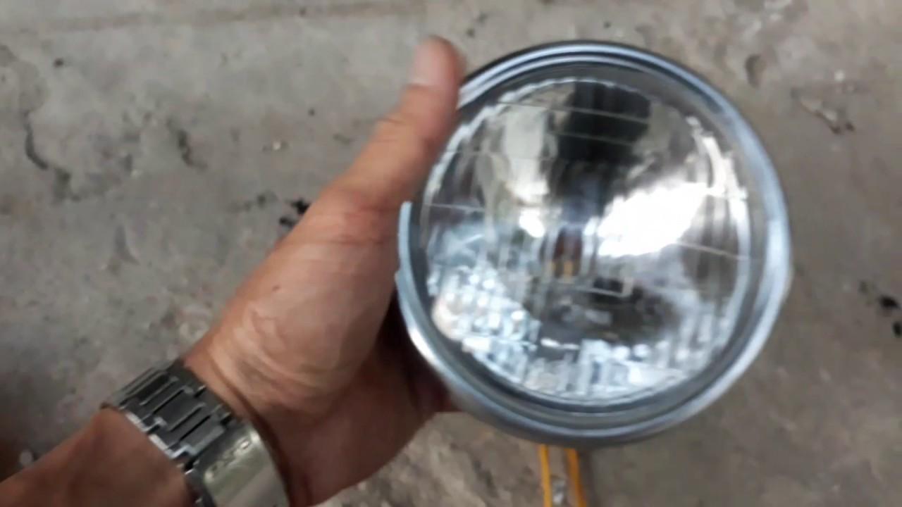 Pha (chóa ) đèn honda 67, chaly đèn tròn kèm jack đèn và bóng