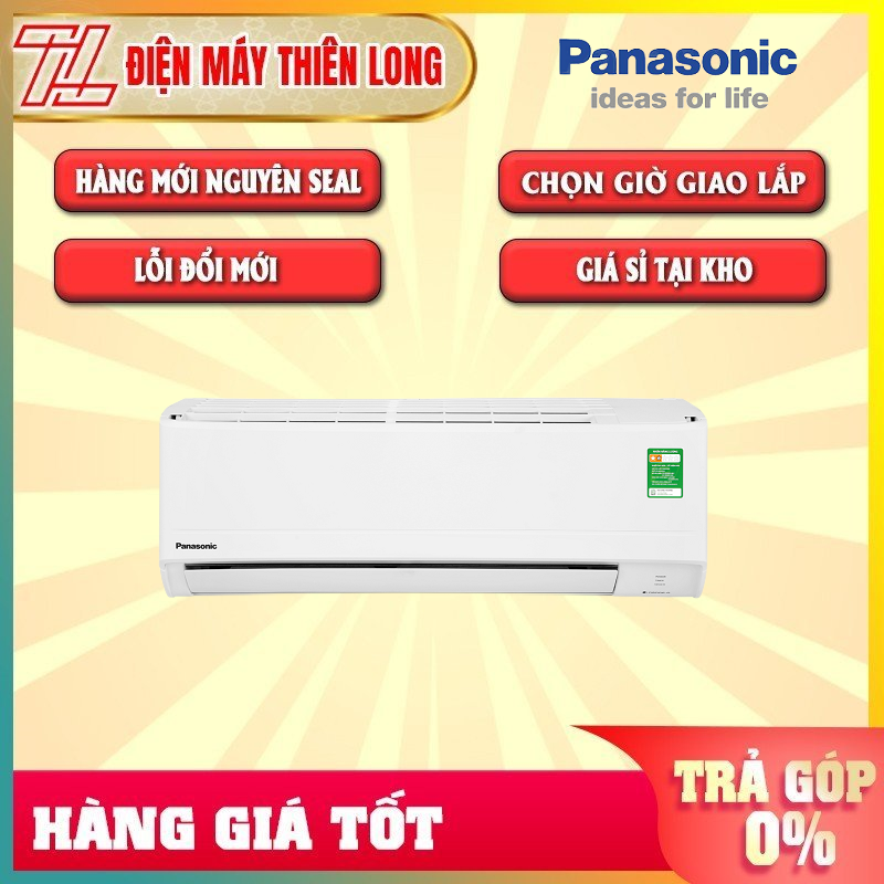 Máy lạnh panasonic 1.5 hp cu/cs-n12wkh-8 - hẹn giờ bật tắt máy làm lạnh nhanh tức thì tự khởi động lại khi có điện - trả góp 0% - giao toàn quốc - ngoài hcm tính phí