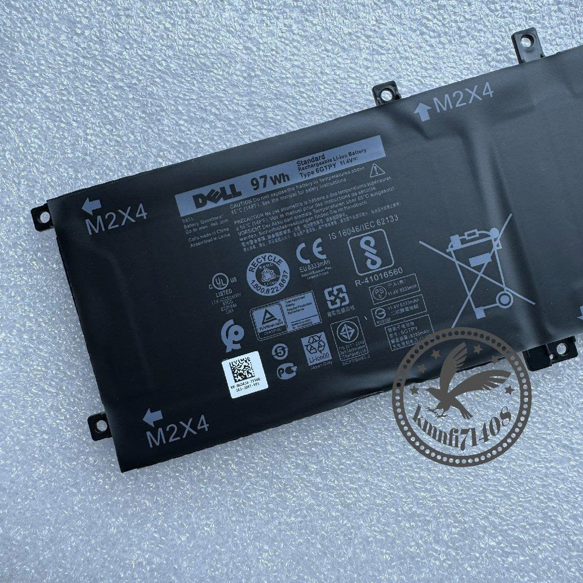 Pin Laptop Dell 6GTPY 97Wh Dung Lượng Cực Đại Cho XPS 15 9560 9570 Precision 5520 5530 5540