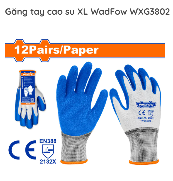 WXG3802 - 1 đôi Găng tay cao su XL WADFOW