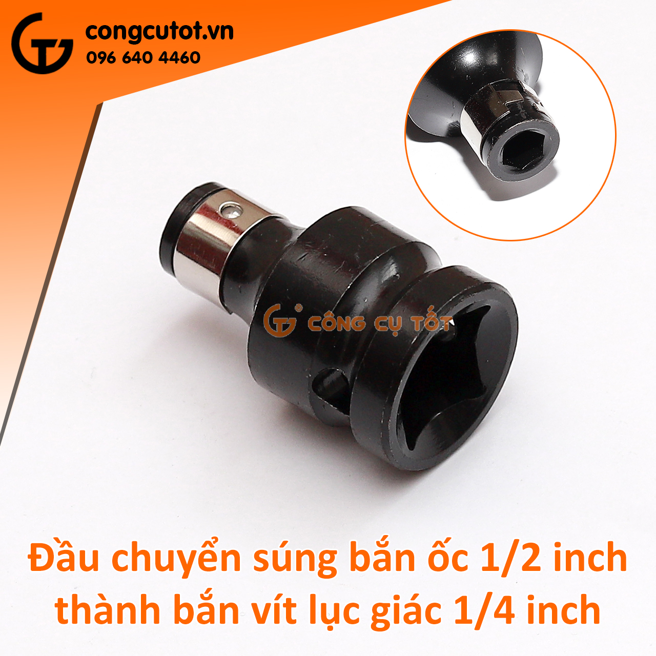 Đầu chuyển bulong, khẩu sang bắn vít chuôi lục giác 6.35mm chuôi ngắn