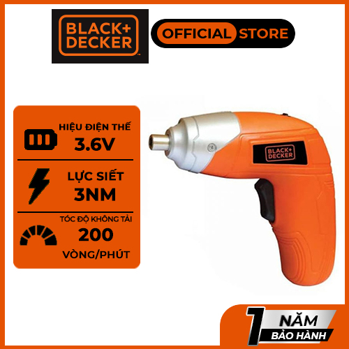 Máy vặn vít cầm tay dùng pin 3.6V B&D KC3610-B1
