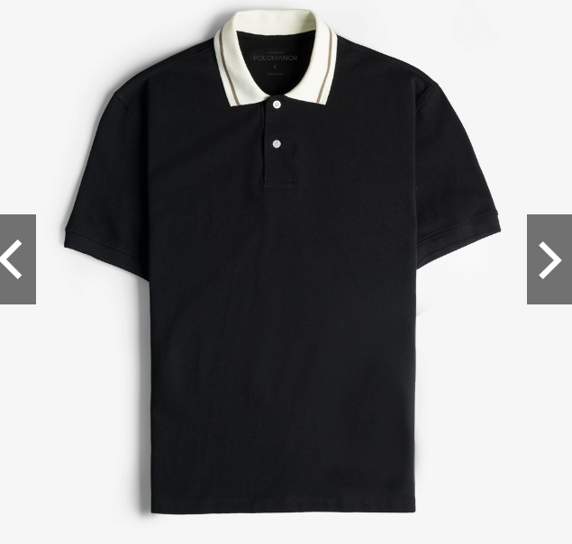 Áo Polo nam có cổ UGO-BLACK vải cá sấu cotton UNI, nam tính, thanh lịch, sang trọng