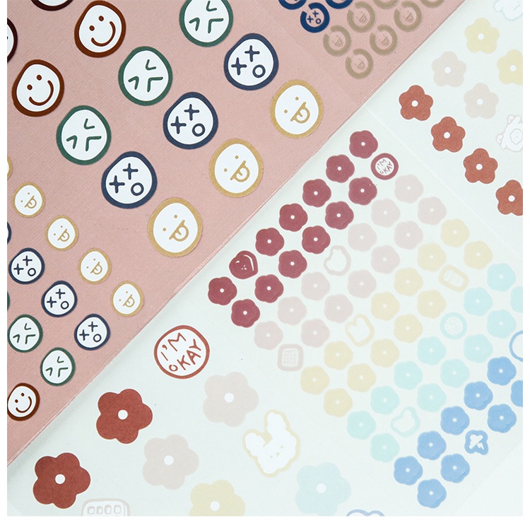 3 miếng dán stickers trang trí lưu bút, sổ tay họa tiết mùa hè