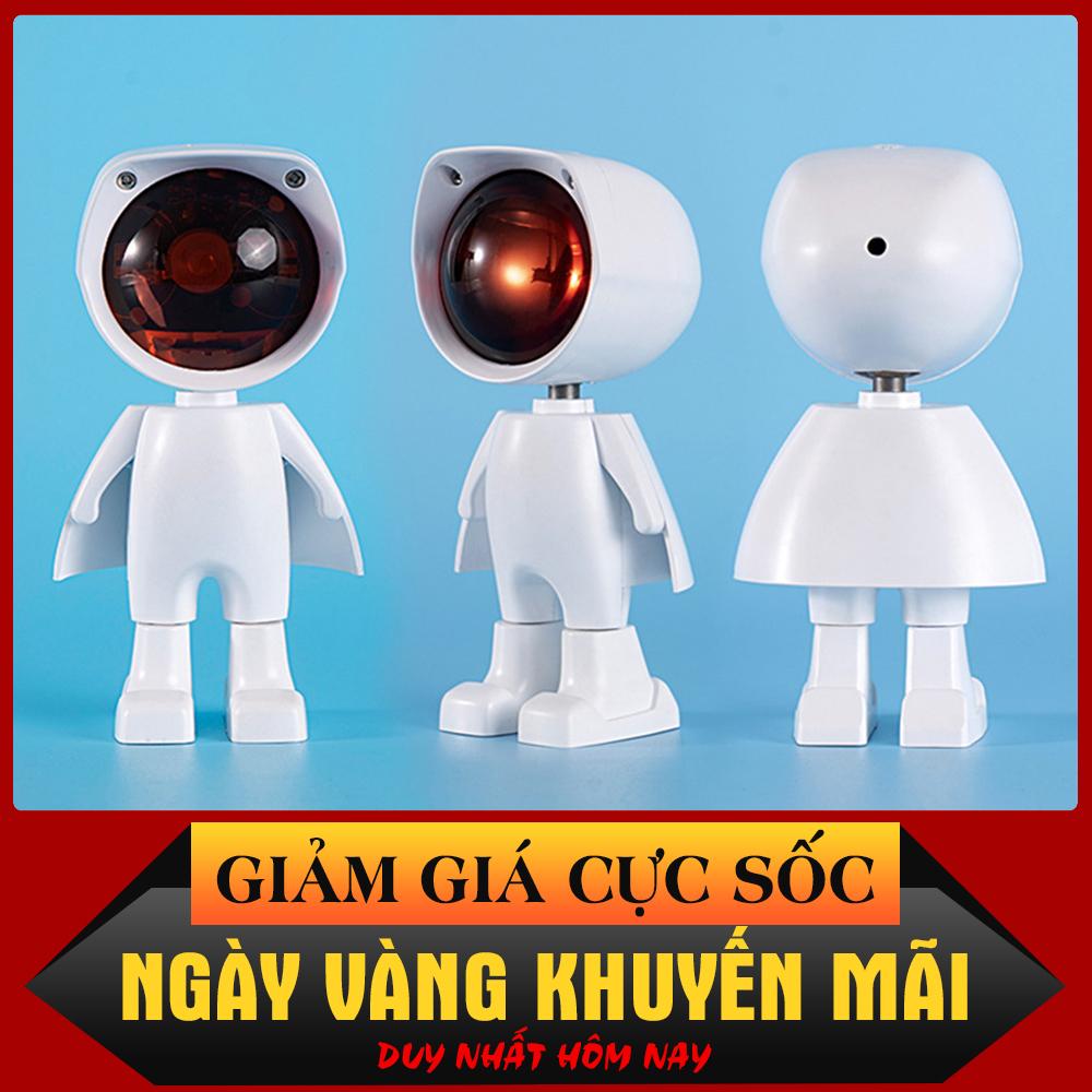 [FREE SHIP] Đèn Led Robot Hoàng Hôn Cầu Vồng Thiết Kế Hình Robot Nhỏ Gọn Dùng Decor trang trí bàn làm việc