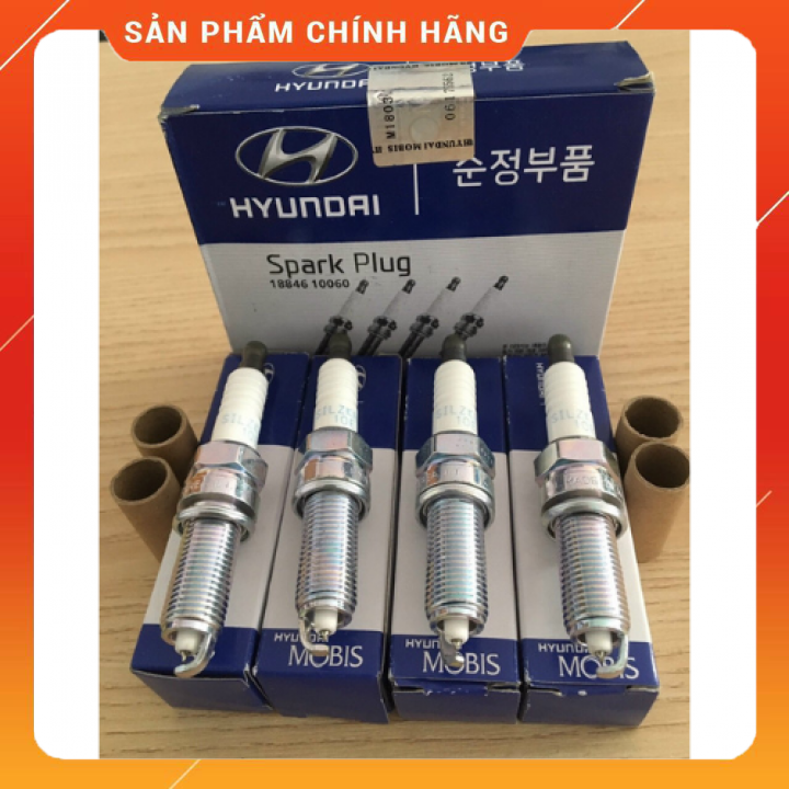 Bộ 4 Bugi Chân kim Xe Hyundai i10 i20 i30 Morning Accent ren 12 Chân dài kim