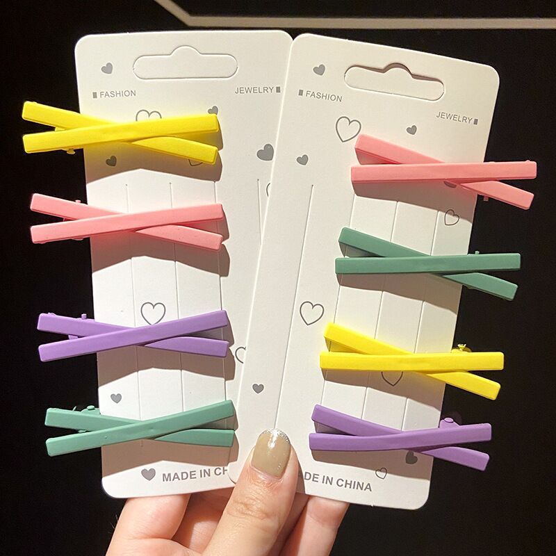 1 kẹp tóc mái hàn quốc, cặp tóc mái chữ x thời trang nikendo