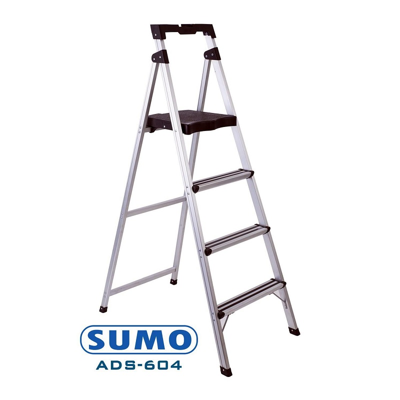 Thang nhôm ghế 4 bậc xếp gọn sumo ads-604