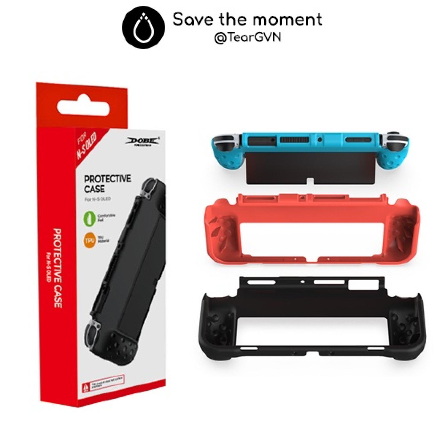 Ốp TPU nguyên khối có Grip DOBE cho Nintendo Switch Oled