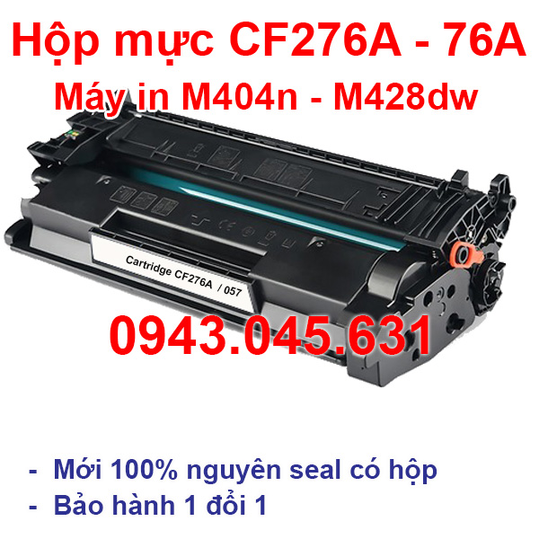 Hộp mực 76A (không chip) (Có VAT) dùng cho máy in HP LaserJet Pro M404dn, M404dw, M404n, M428dw, M428fdn, M428fdw - Cartridge HP CF276A