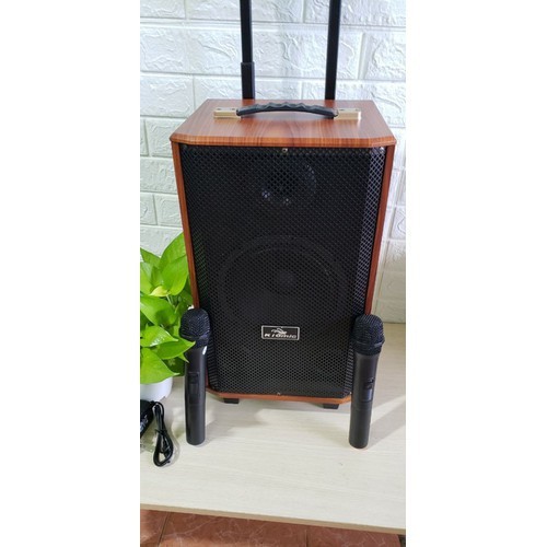 loa kéo karaoke bluetooth Kiomic k88 sài bình thùng gỗ kèm 2 mic  chính hãng