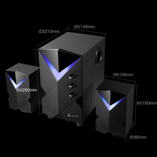 Loa bluetooth,loa nghe nhạc,xem phim.chơi game,loa vi tính để bàn 2.1 golden field h 8-k âm thanh siêu trầm loa tương thích với các thiết bị điện tử như: máy vi tính pc, laptop,điện thoại, đầu cd, vcd, mp3