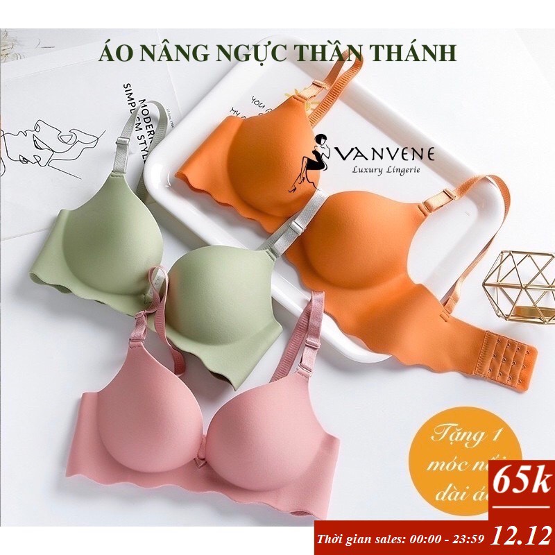 Áo Lót Su Đúc Nâng Ngực Không Gọng Vanvene Thông Hơi Đệm Dày 3Cm Push Up Dành Cho Ngực Nhỏ Và Vừa Áo Ngực Nâng Đẩy A011 - Vanvene Luxury