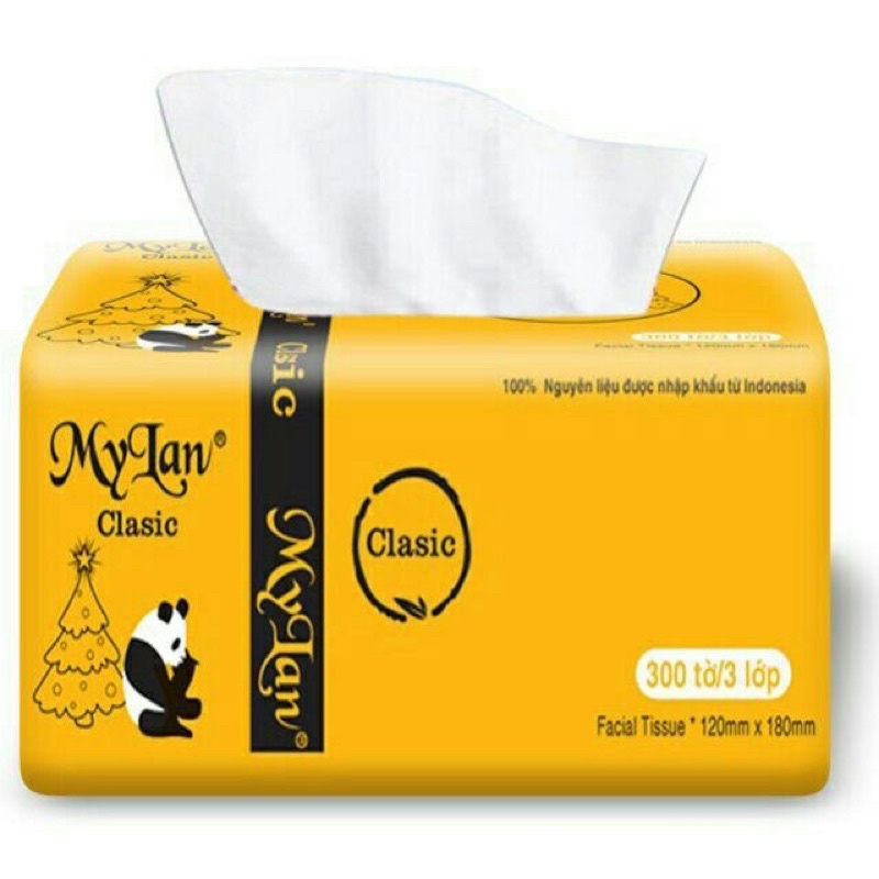 Gói Giấy Ăn Loại dày 3 Lớp ( Bịch 300 tờ ) Hình Gấu Trúc