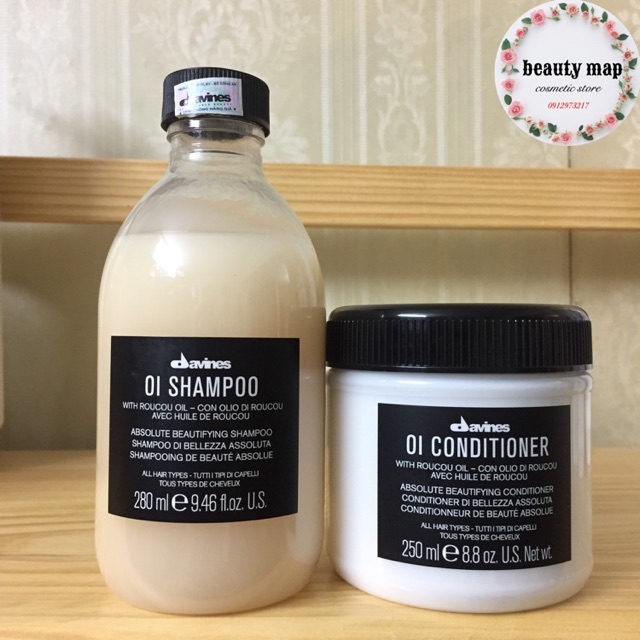 Dầu Gội/Xả Davines Oi Absolute Suôn Mượt 280Ml/250Ml