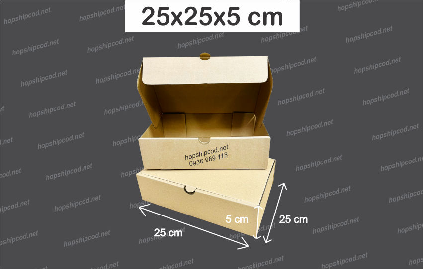 25x25x5 cm Hộp đựng pizza