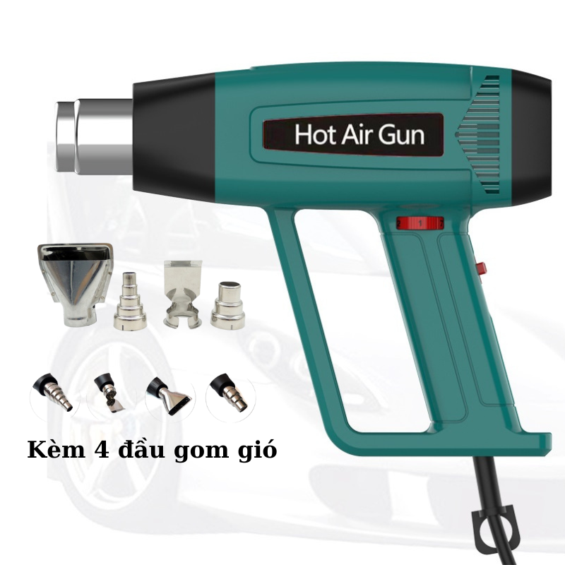 Máy khò hơi nóng 2000w Công Ty bảo hành 3 tháng khò nhiệt bọc màng co giỏ quà tết dán decal