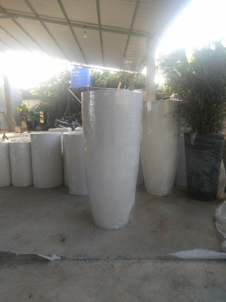 [HCM]Chậu Xi Măng Đá Mài Hình Đầu Đạn HXĐĐ-001