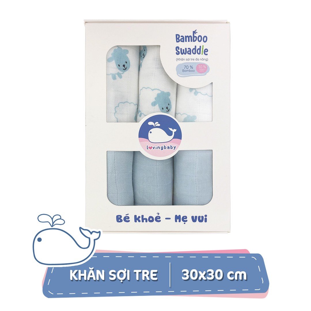 Khăn sữa sợi tre cho bé - 30x30cm
