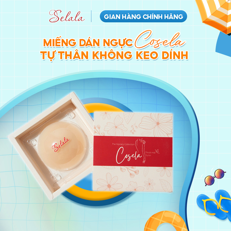 Miếng dán ngực Cosela Selala Không Keo Dính, Tàng Hình Viền Mỏng 1mm