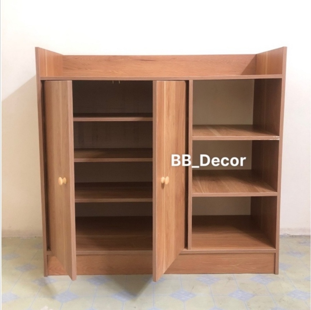 Tủ giày gỗ 2 cánh 4 ngăn. tủ gỗ để giày dép có giá. kích thước: 80 x 80 x 30cm. gỗ mdf cao cấp. đầy đủ ốc vít, khoan sẵn lỗ, lắp ráp dễ dàng