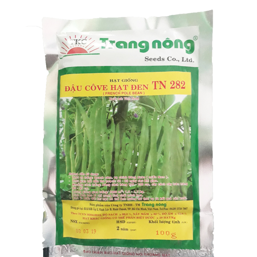 HẠT GIỐNG ĐẬU COVE HẠT ĐEN TRANG NÔNG 100GR