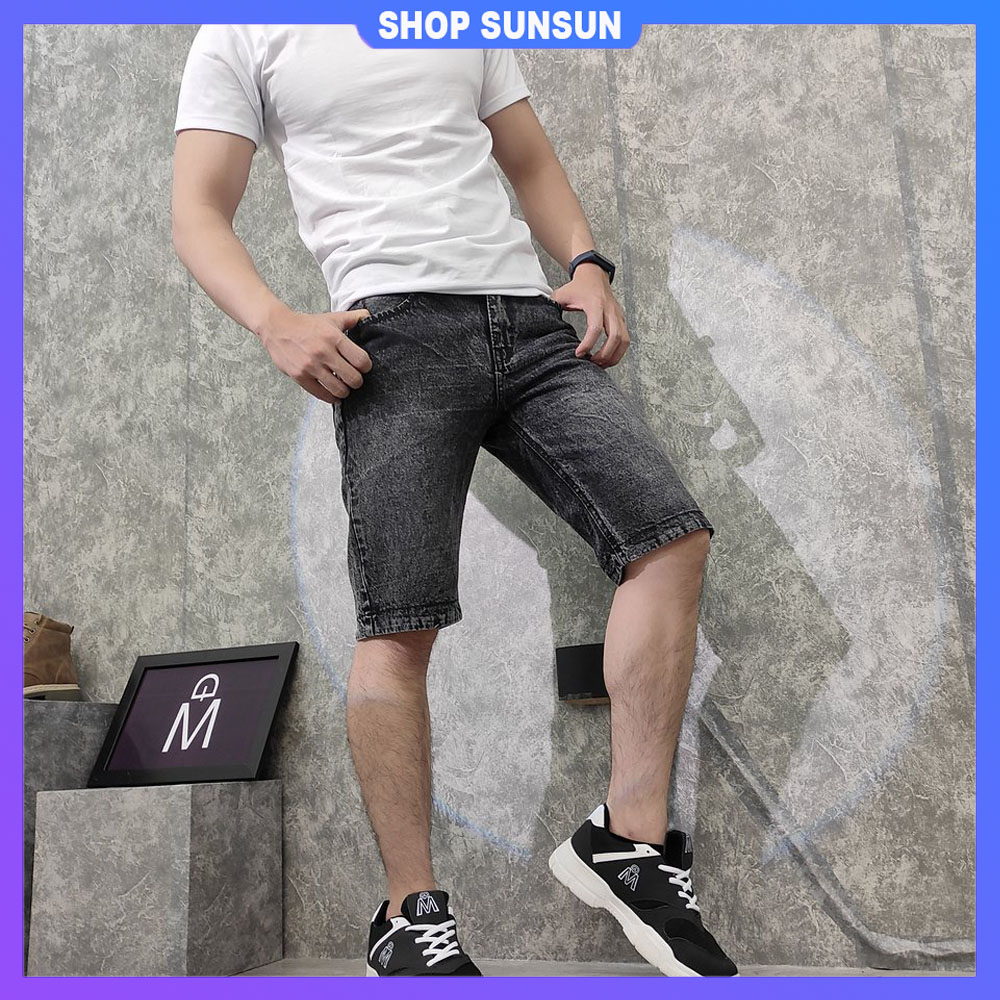 [HCM]Quần short jean nam SS110 vải mềm đẹp hàng shop SUNSUN chuyên quần short nam