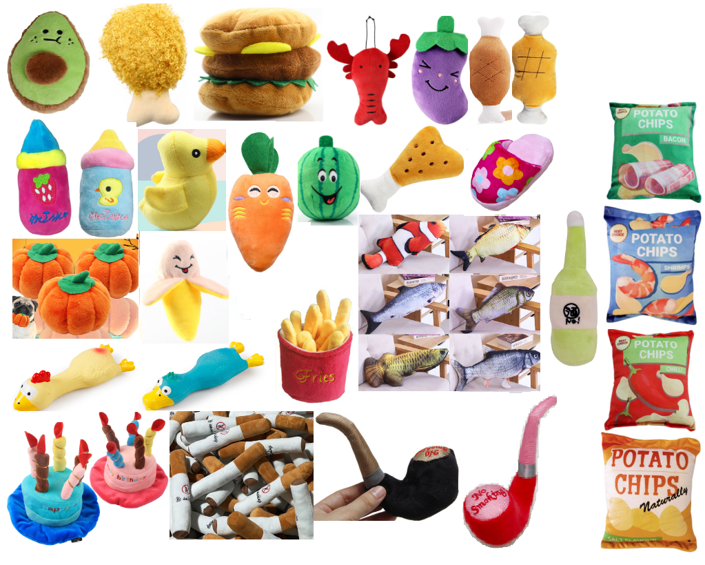 Đồ chơi cho chó mèo/ gấu bông cho chó thú bông xinh xắn