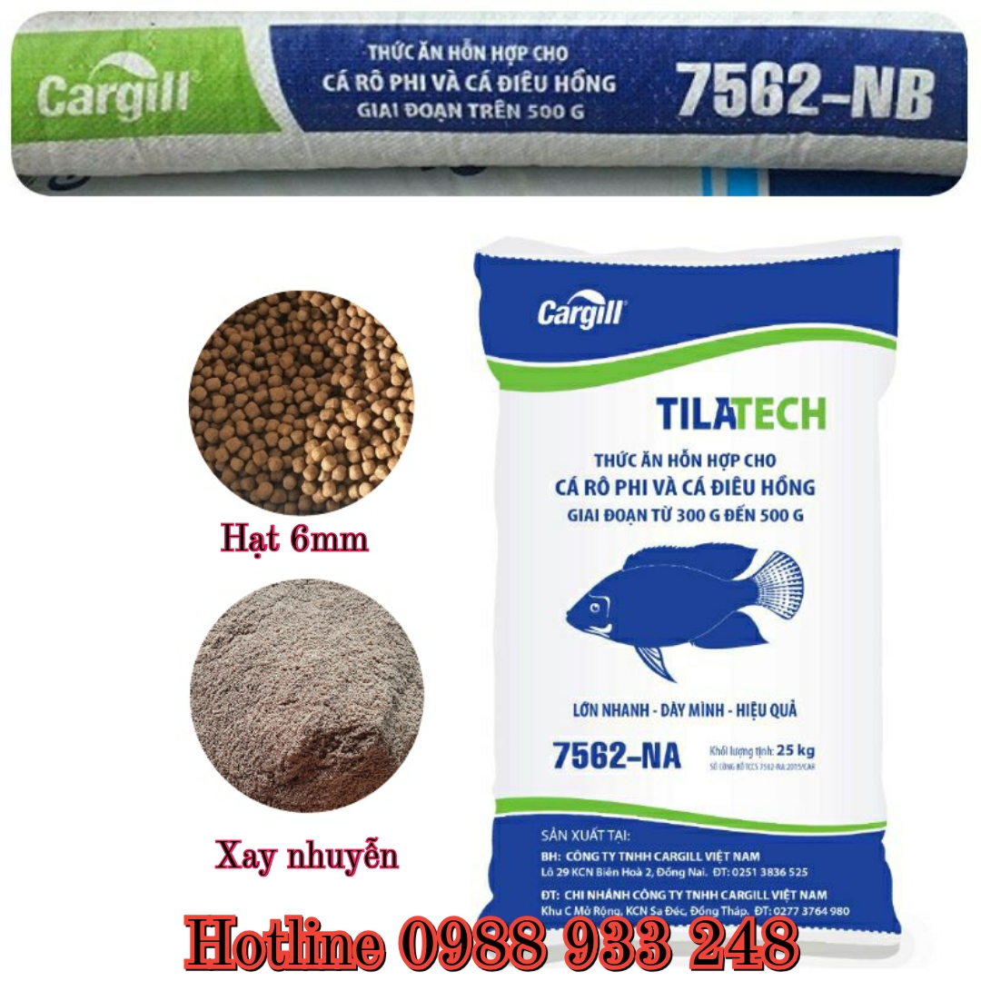 Cám cá Cargill 7562 đạm 28% thức ăn cá Rô phi, trắm và làm Mồi câu cá lớn