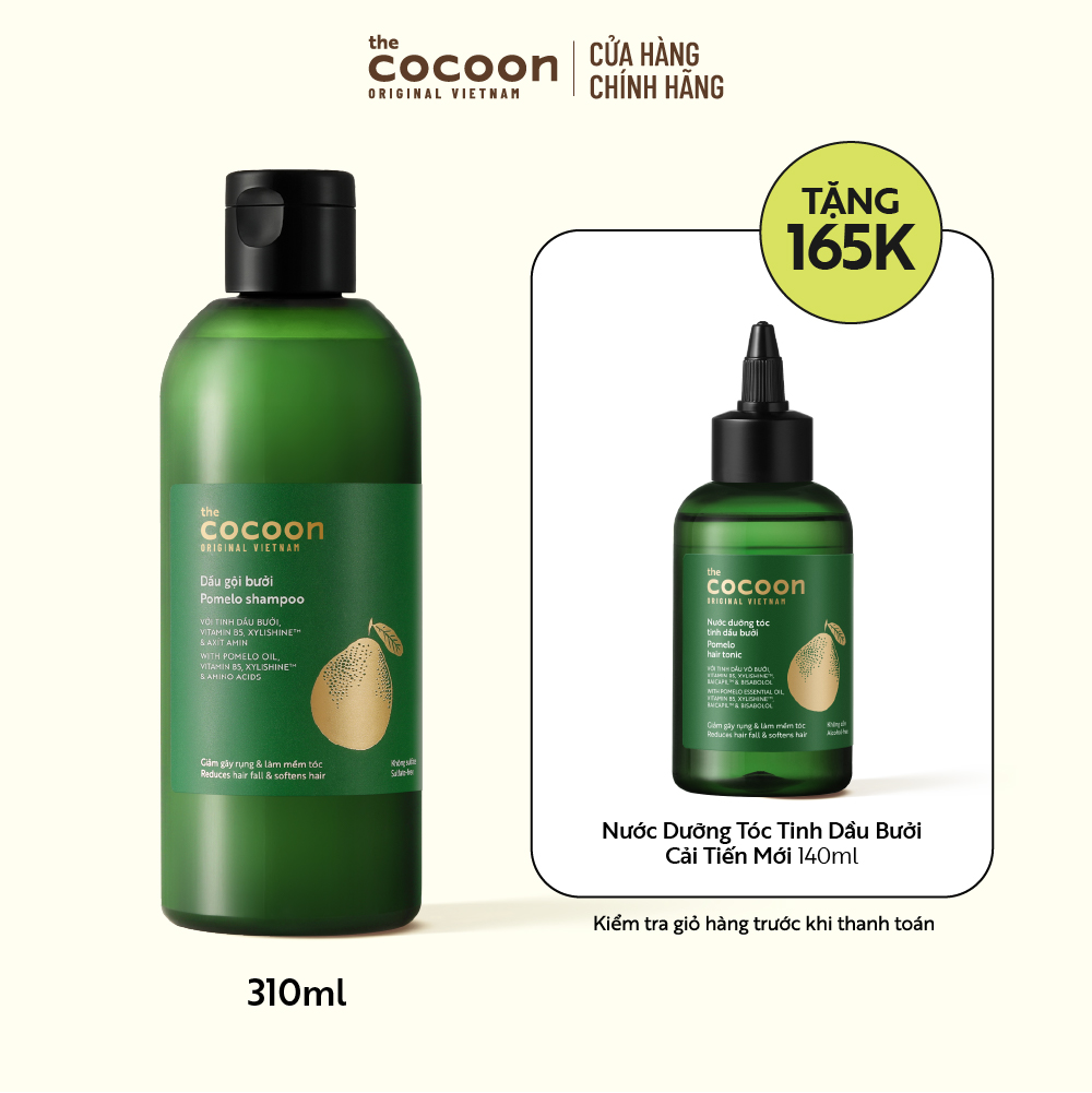 Dầu gội bưởi Cocoon giúp giảm gãy rụng và làm mềm tóc 310ml