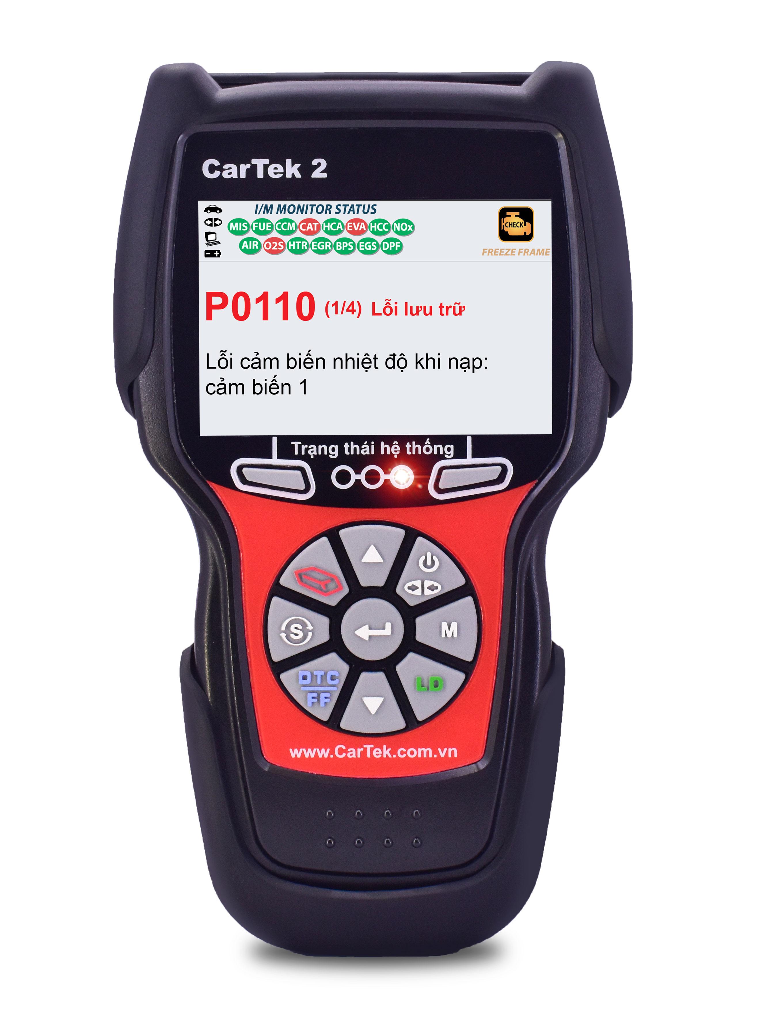 Máy chẩn đoán đọc và xóa lỗi ô tô tiếng Việt Cartek 2