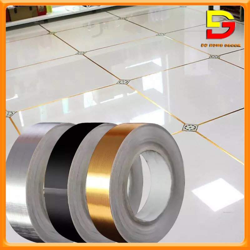 Cuộn chỉ dán viền gạch dài 50m-băng dán ron gạch trang trí vách tường, gạch ốp lát không thấm nước - Chỉ Dán Nền Nhà - Decal Dán Tường