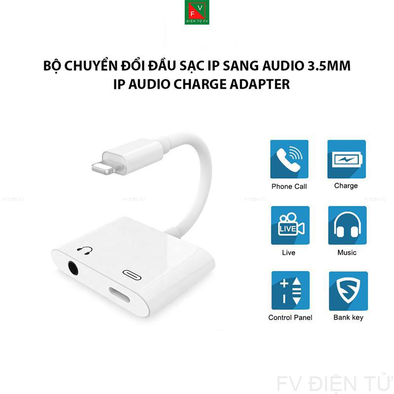 Bộ chuyển đổi lightning sang audio 3.5mm vừa sạc vừa cắm tai nghe