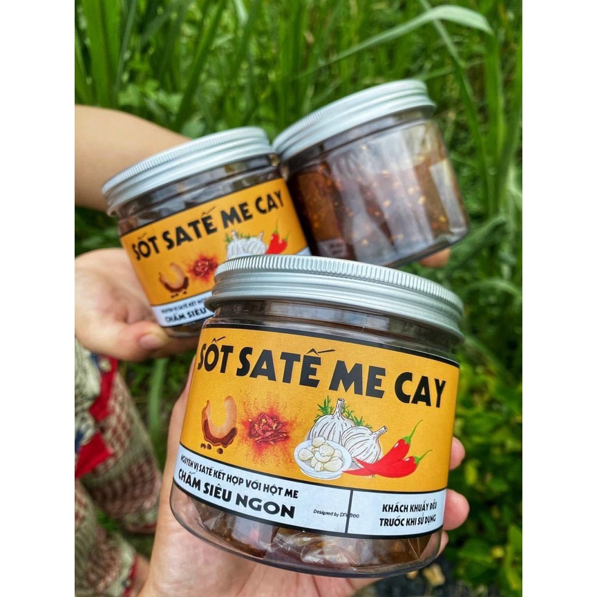 Sốt Sate cay Sốt sate me cay 500gr siêu đậm đặc nguyên hột me, thơm ngon chua chua ăn cùng cơm, bún, phở