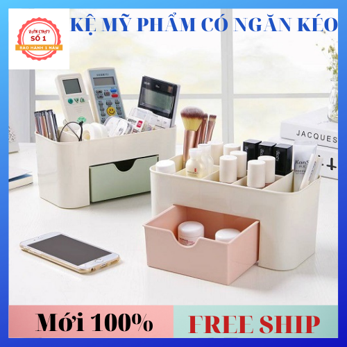 Tủ đựng mỹ phẩm mẫu mới giá rẻ - Hộp Nhựa Đựng Mỹ Phẩm Có Ngăn Kéo, Khay đựng mỹ phẩm đa năng - Kệ đựng mỹ phẩm cao cấp siêu tiện dụng