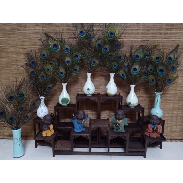 Bình hoa lông công phong thủy