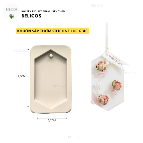 Khuôn silicone làm sáp thơm, thạch cao thơm handmade hình lục giác