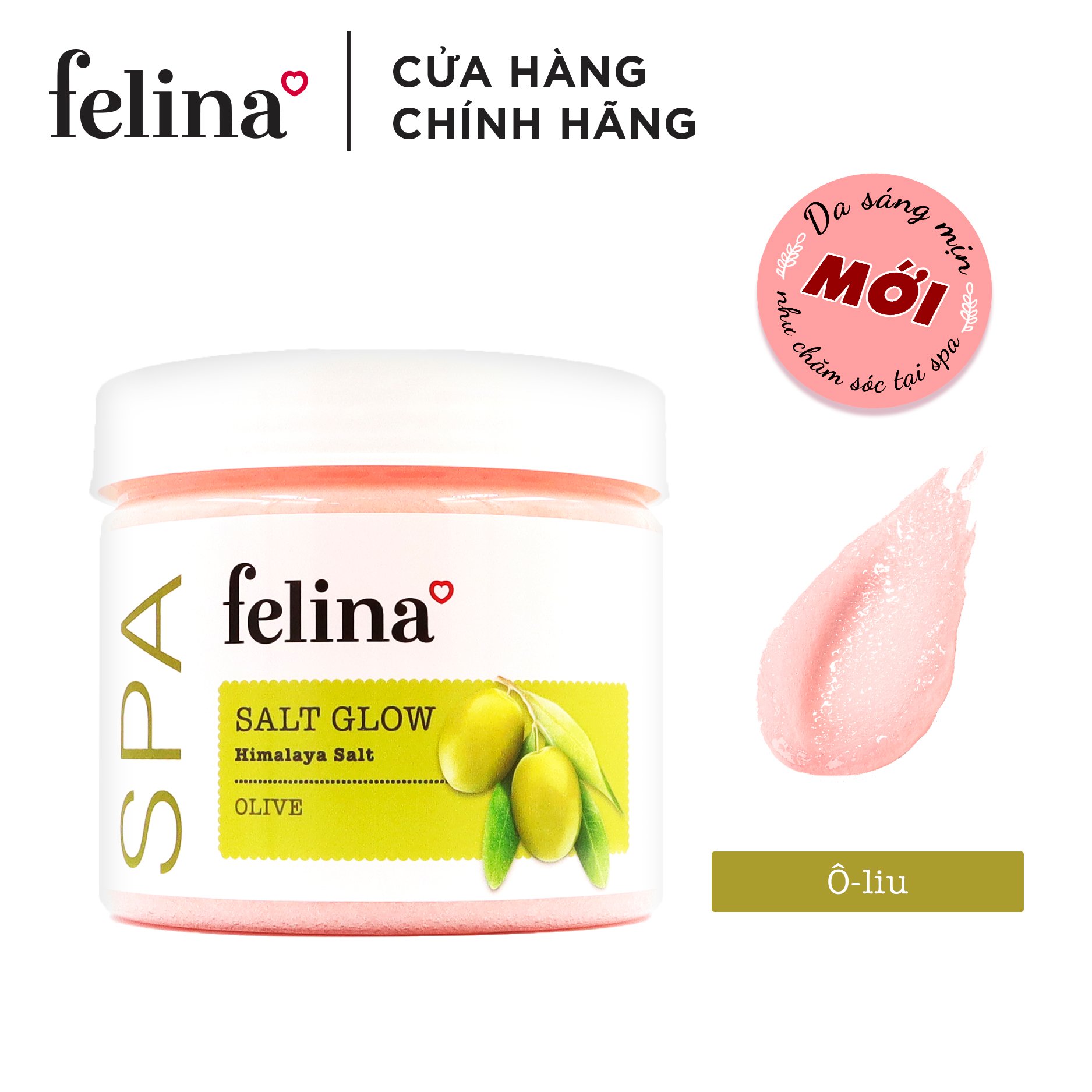 [HCM]Muối tắm Felina tẩy tế bào da chết dầu Olive 500g