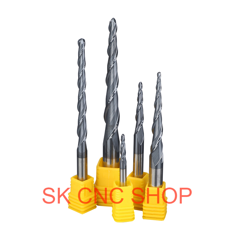 Mũi dao cnc cầu chóp hrc55 - có phủ - sk cnc shop