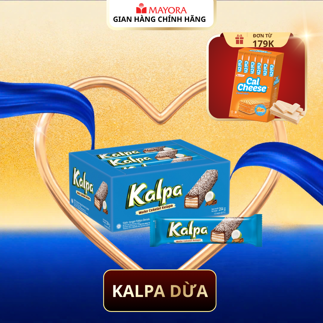 Bánh Kem Xốp Kalpa Socola Phủ Dừa Hộp 240G