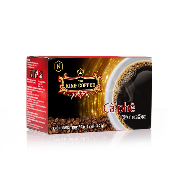 - cafe hòa tan đen king coffee - hộp 15 gói x 2g