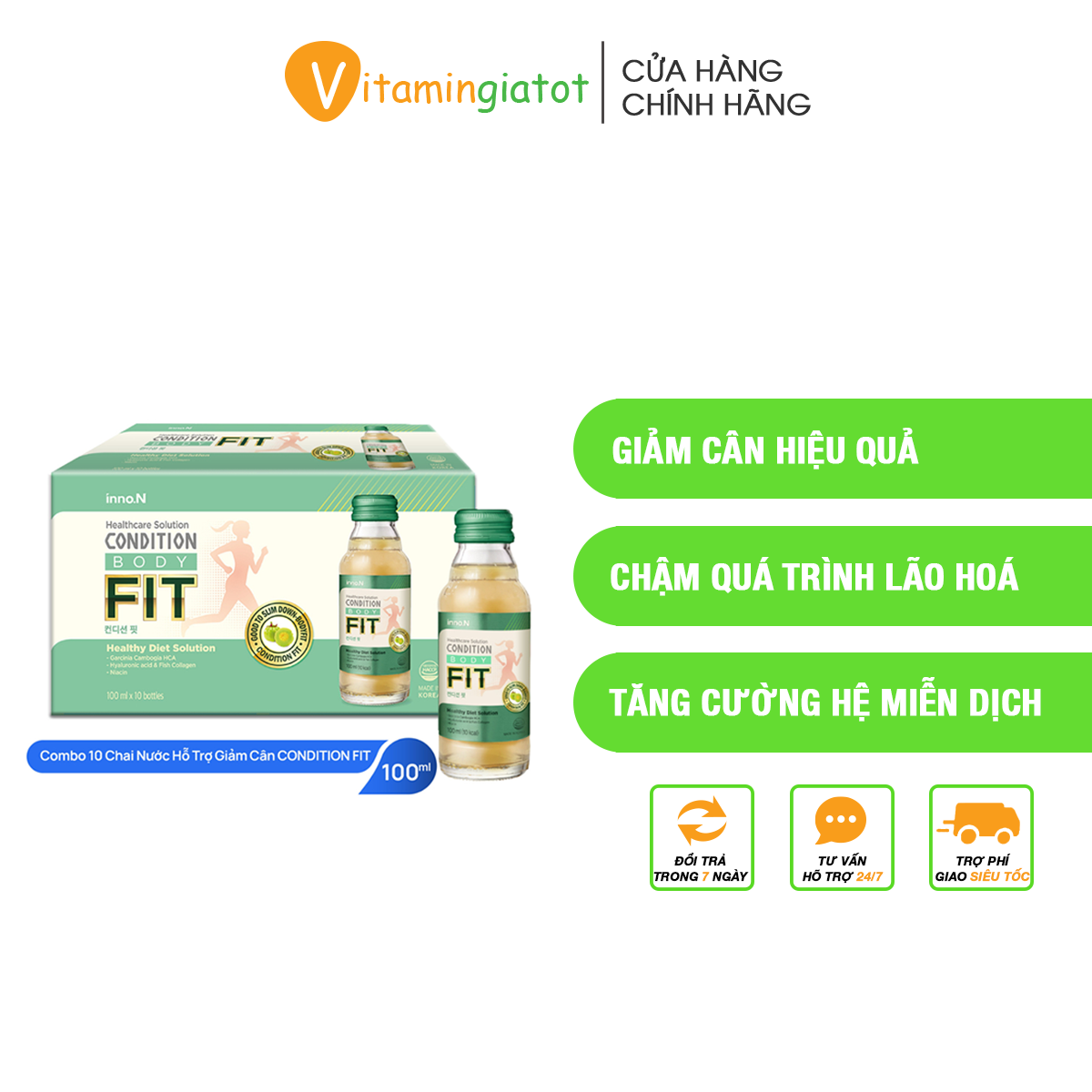 Nước giảm cân inno.n hỗ trợ quá trình giảm mỡ hiệu quả condition fit 100ml