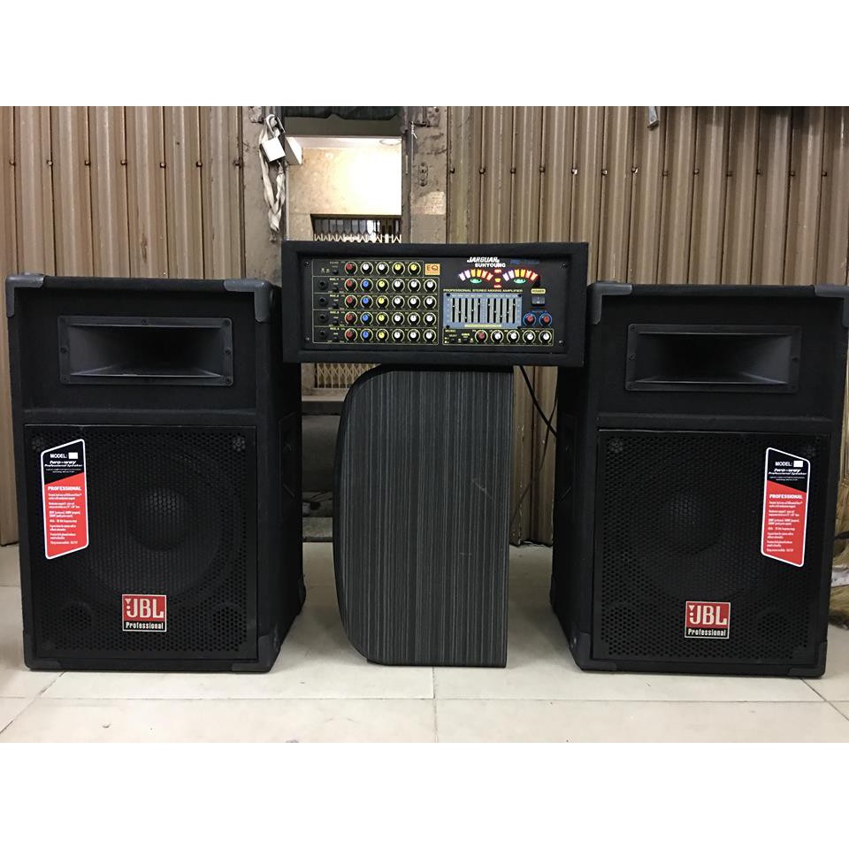 Dàn âm thanh, hát karaoke loa sân khấu jbl và amply bọc nỉ công suất lớn chơi ngoài trời