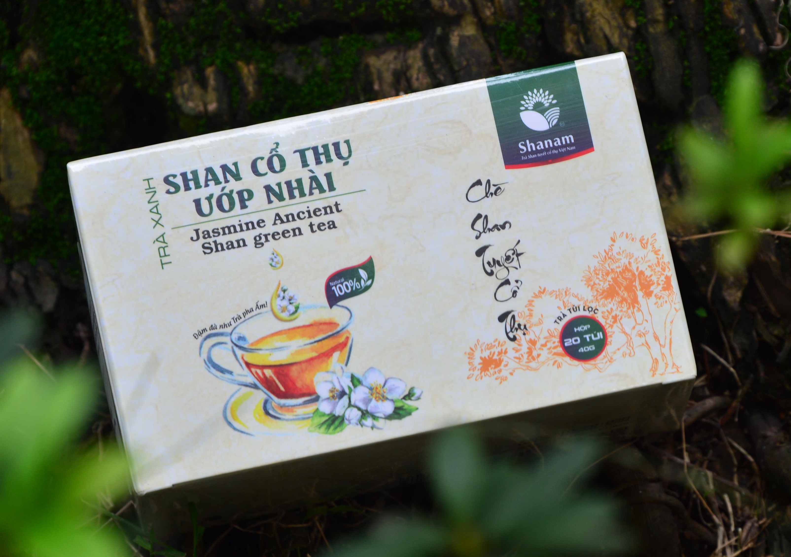 Trà xanh shan cổ thụ ướp nhài túi lọc