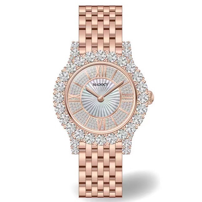 Đồng hồ nữ madocy m81699 dây inox rose gold 31mm