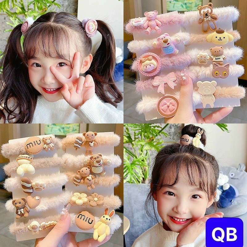 Set 5 cột tóc lông nhung siêu dễ thương