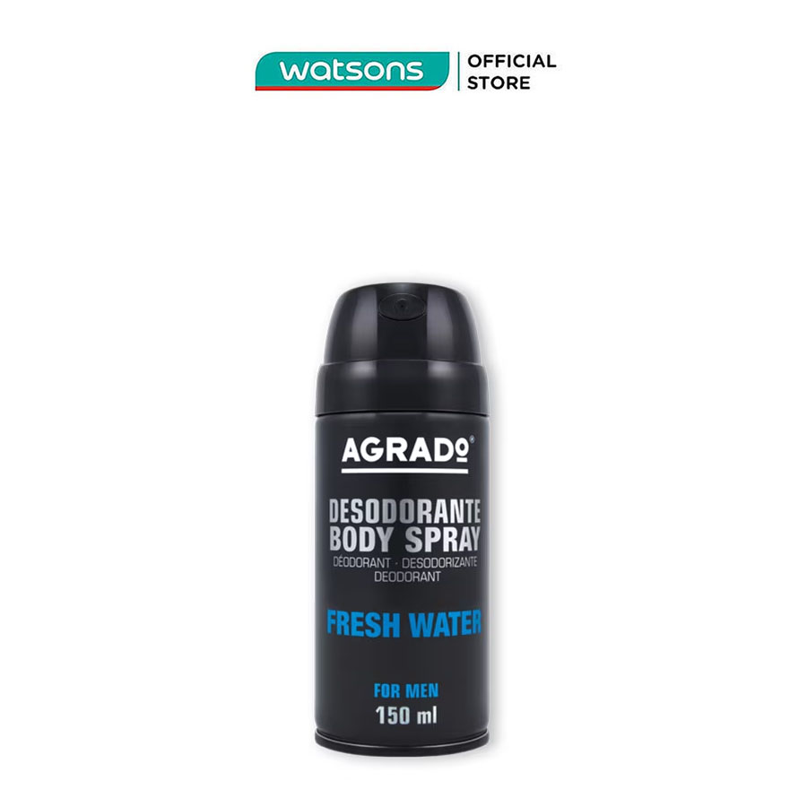 Xịt khử mùi cho nam agrado hương nước hoa fresh water 150ml