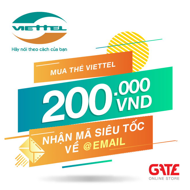 [HCM][FS] Thẻ VIETTEL 200.000 - nhận mã SIÊU TỐC qua EMAIL